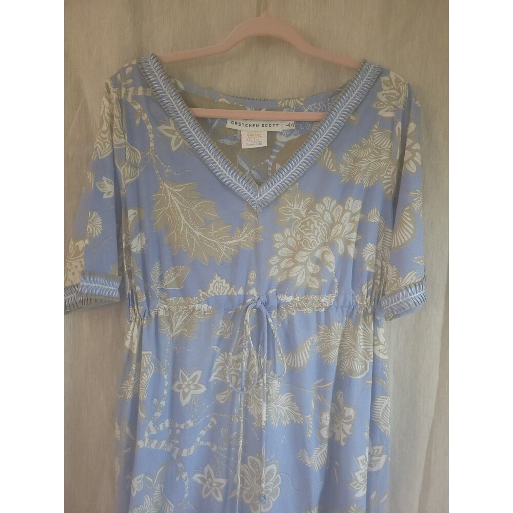 Gretchen Scott Maxi Dress Beach Cover Up Glorious Peri/Khaki NWT L